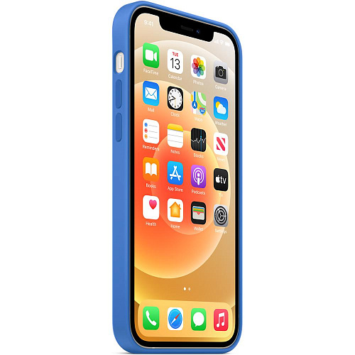 Чехол для Apple iPhone 12\12 Pro Silicone Case with MagSafe Capri Blue