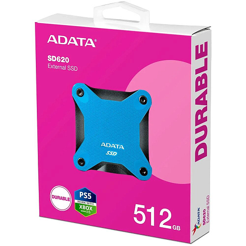 Внешний SSD-накопитель 512Gb A-DATA SD620 SD620-512GCBL (SSD) USB 3.1 Type C синий