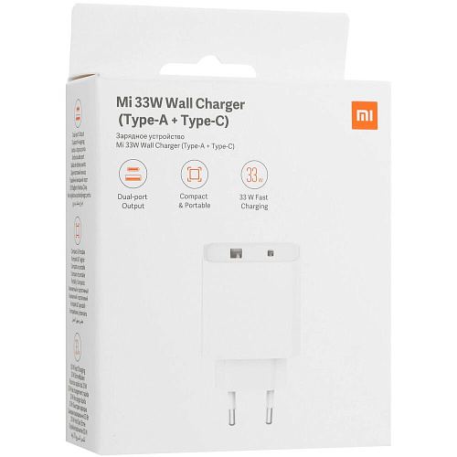 Сетевое зарядное устройство Xiaomi 33W Nano Power Adapter Type C, белое