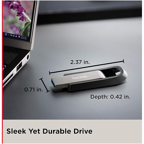 USB Flash накопитель 256GB SanDisk CZ810 Extreme Go (SDCZ810-256G-G46) USB 3.0 Черный