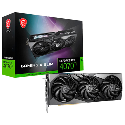 Видеокарта MSI GeForce RTX 4070 Ti 12288Mb, Gaming X Slim 12G (RTX 4070 Ti Gaming X Slim 12G) 1xHDMI, 3xDP, Ret