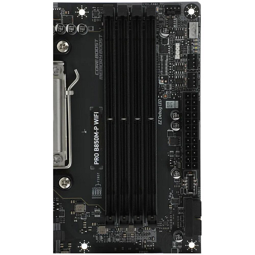 Материнская плата MSI Pro B850M-P WiFi Socket-AM5 AMD B850 4xDDR5, 4xSATA3, RAID, 3xM.2, 4xPCI-E16x, 3xUSB3.2, 1xUSB3.2 Type C, DP, HDMI, WiFi, 5Glan, mATX Ret