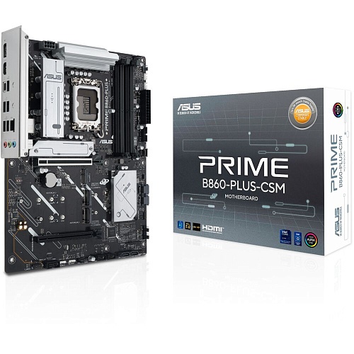 Материнская плата ASUS Prime B860-Plus-CSM B860 Soc-1851 4xDDR5, 4xSATA3, RAID, 3хM.2, 2xPCI-E16x, 3xUSB3.2, 1xUSB3.2 Type C, DP, HDMI, 2.5Glan, ATX