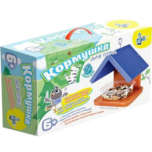 Кормушка для птиц Десятое королевство "Доброе дело" синяя
