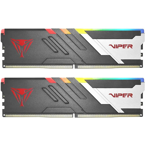 Модуль памяти DIMM 64Gb 2х32Gb DDR5 PC41600 5200MHz Patriot Memory Venom RGB Black (PVVR564G520C40K)