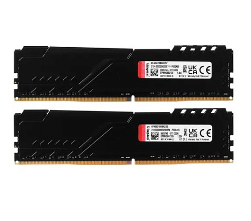 Модуль памяти DIMM 32Gb 2х16Gb DDR4 PC28800 3600MHz Kingston Fury Beast Black (KF436C18BBK2/32) 