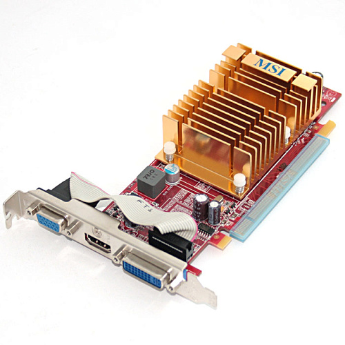 Видеокарта MSI 512Mb HD4350 R4350-MD512H DVI HDMI 