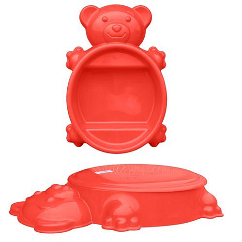 Песочница Mochtoys "Мишка" с крышкой 10039