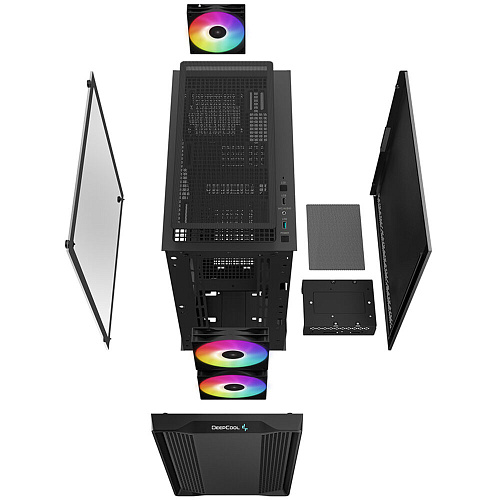 Корпус MicroATX Minitower Deepcool CC360 ARGB черный