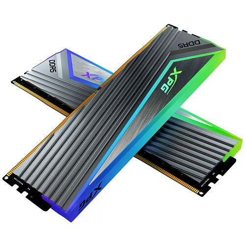 Модуль памяти DIMM 32Gb 2х16Gb DDR5 PC51200 6400MHz ADATA XPG Caster RGB Black (AX5U6400C3216G-DCCARGY)