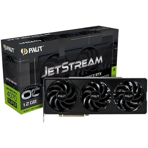 Видеокарта Palit GeForce RTX 4070 Super 12288Mb, JetStream OC 12G (NED407ST19K9-1043J) 1xHDMI, 3xDP, Ret