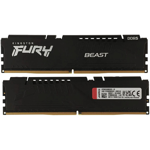 Модуль памяти DIMM 32Gb 2х16Gb DDR5 PC48000 6000MHz Kingston Fury Beast Black EXPO (KF560C36BBE2K2-32)