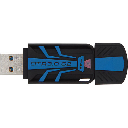 USB Flash накопитель 32GB Kingston Data Traveler R30 Gen.2 (DTR30G2/32GB) Black/Blue USB3.0