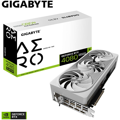 Видеокарта Gigabyte GeForce RTX 4080 Super 16384Mb, Aero OC 16 Gb (GV-N408SAERO OC-16GD) 1xHDMI, 3xDP, Ret