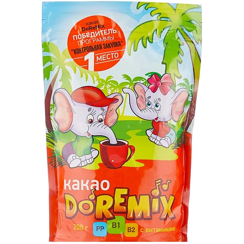 Лантэль Какао-напиток растворимый DoReMix, 200 г.