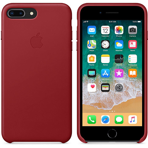 Чехол для Apple iPhone 8/7 Plus Leather Case Red  