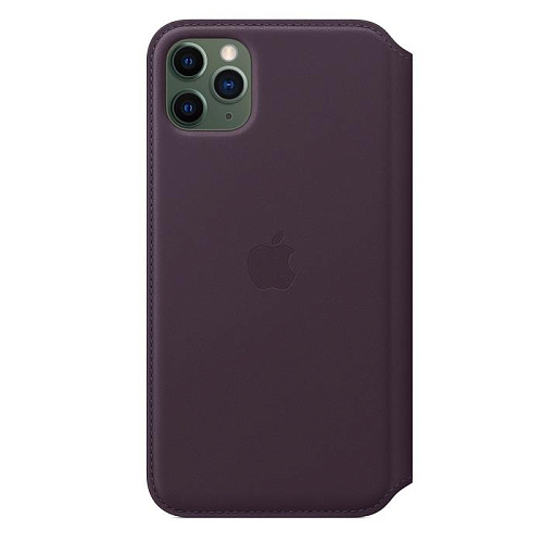 Чехол для Apple iPhone 11 Pro Max Leather Folio Aubergine