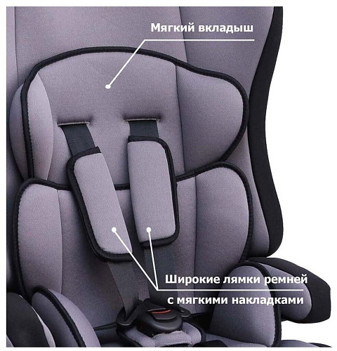 Автокресло Siger Прайм ISOFIX (серый)