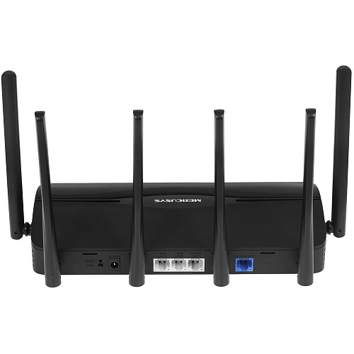 Беспроводной маршрутизатор Mercusys MR37BE, Wi-Fi 7 802.11be 6448Мбит/с, 2.4+5ГГц, 3xGLAN, 1xGWAN чёрный