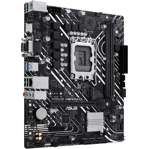 Материнская плата ASUS Prime H610M-D H610 Socket-1700 2xDDR5, 4xSATA3, 1xM.2, 1xPCI-E16x, 2xUSB3.2, 1xCOM, D-Sub, HDMI, Glan, mATX