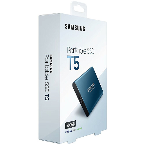 Внешний SSD-накопитель 500Gb Samsung T5 MU-PA500B/WW (SSD) USB 3.1 Синий