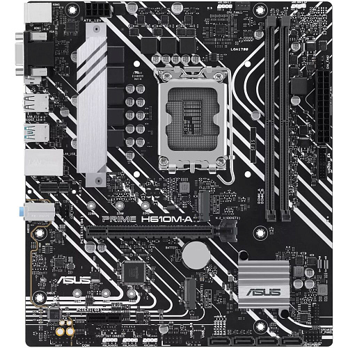 Материнская плата ASUS Prime H610M-A-CSM H610 Socket-1700 2xDDR5, 4xSATA3, 2xM.2, 1xPCI-E16x, 2xUSB3.2, D-Sub, DP, HDMI, Glan, mATX