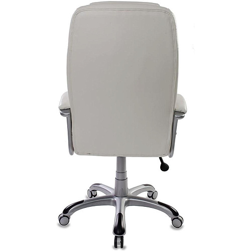 Кресло руководителя Бюрократ T-9905S/WHITE белый искусственная кожа (пластик серебро)