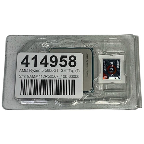Процессор AMD Ryzen 5 5600GT, 3.6ГГц, (Turbo 4.6ГГц), 6-ядерный, L3 19МБ, Сокет AM4, OEM УЦЕНКА