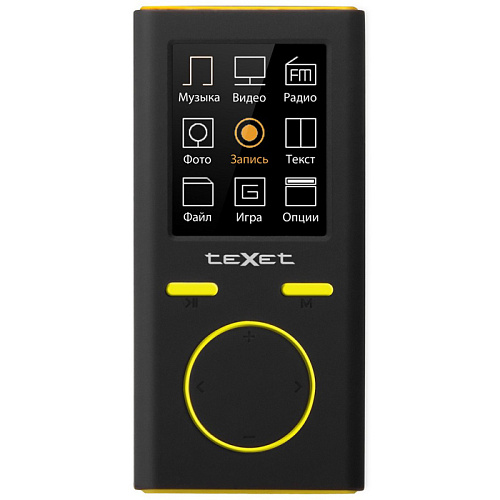 MP3-плеер teXet T30 8Гб, желтый