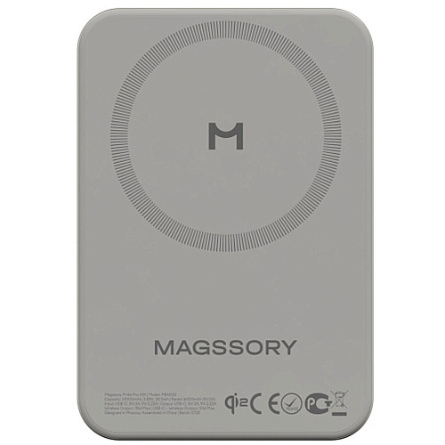 Внешний аккумулятор Magssory Pride Pro PBN022 MagSafe Qi2 10000mAh Titanium