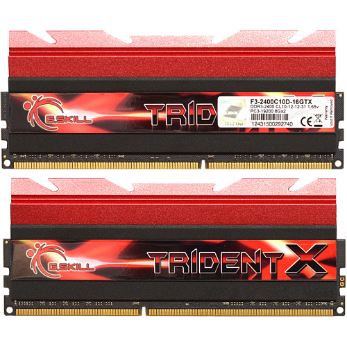 Модуль памяти DIMM 16Gb 2x8Gb KIT DDR3 PC19200 2400MHz G.Skill Trident X (F3-2400C10D-16GTX)