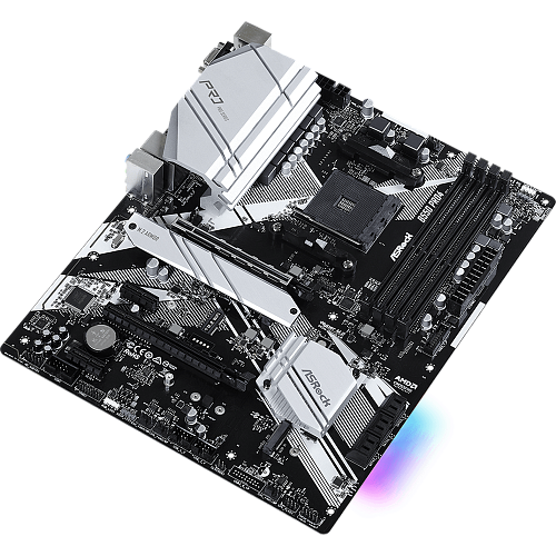 Материнская плата ASRock B550 Pro4 Socket-AM4 AMD B550 4xDDR4, 6xSATA3, RAID, 2xM.2, 2xPCI-E16x, 5xUSB3.2, 1xUSB3.2 Type C, D-Sub, HDMI, Glan, ATX Ret