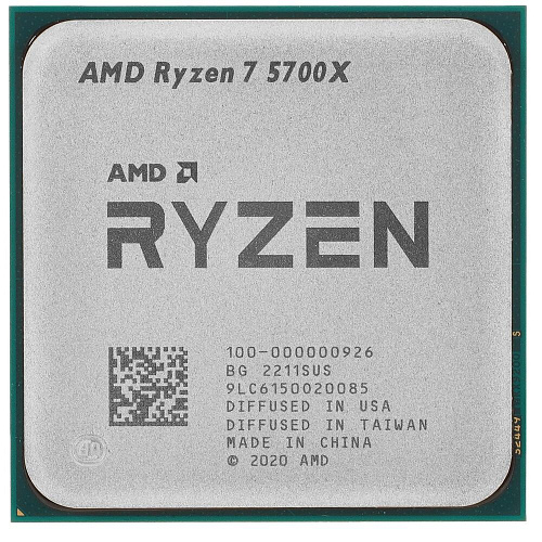 Процессор AMD Ryzen 7 5700X, 3.4ГГц, (Turbo 4.6ГГц), 8-ядерный, L3 32МБ, Сокет AM4, OEM УЦЕНКА