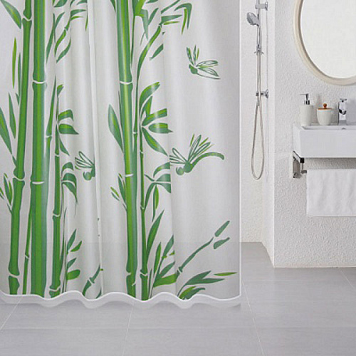 Штора для ванной комнаты Milardo Bamboo (green) 510V180M11
