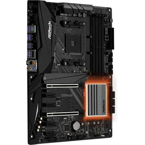 Материнская плата ASRock X470 MASTER SLI X470 Socket-AM4, 4xDDR4, 6xSATA3, 2xM2.0, 6xUSB3.1, 1xPCI-E16x, HDMI, GLAN, ATX