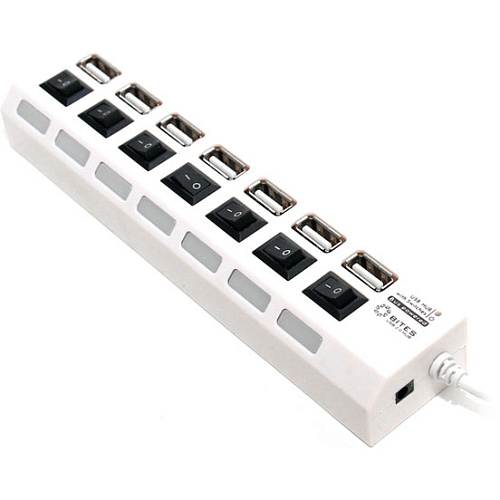 7-port USB2.0 Hub 5bites HB27-203PWH Белый