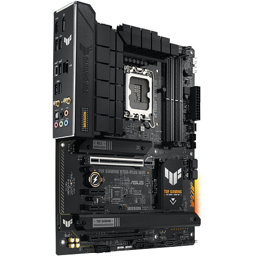 Материнская плата ASUS TUF Gaming B760-Plus WiFi B760 Socket-1700 4xDDR5, 4xSATA3, RAID, 3xM.2, 2xPCI-E16x, 4xUSB3.2, 1xUSB3.2 Type C, DP, HDMI, 2.5Glan, ATX