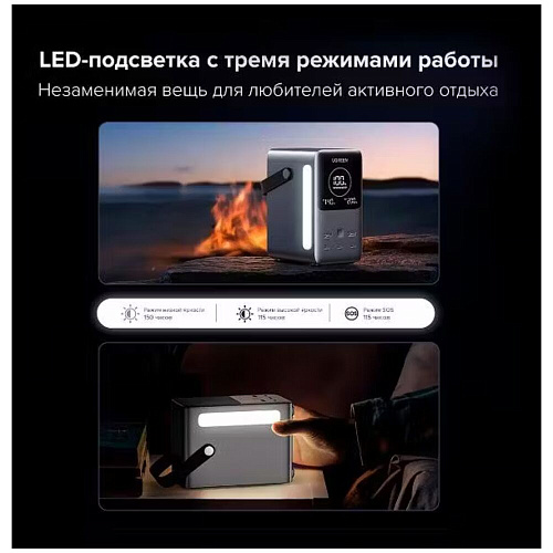 Внешний аккумулятор Ugreen PB770 (25286) 48000mAh 300W Grey