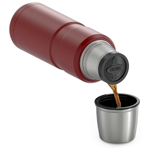 THERMOS Термос KING SK2000 Rustic Red, карминно-красный, 0,47 л.