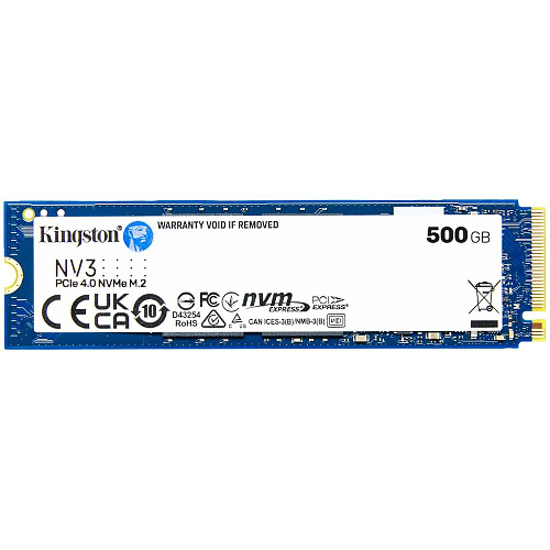 Внутренний SSD-накопитель 500Gb Kingston NV3 SNV3S/500G M.2 2280 PCIe NVMe 4.0 x4 УЦЕНКА