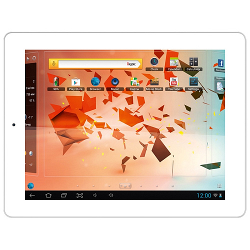 Планшет TEXET TM-9750HD RockChip RK3188 1,6Ггг/2Гб/16Гб/9.7" 2048*1536/WiFi/Android 4.1/White/Silver