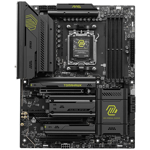 Материнская плата MSI MAG X870E Tomahawk WiFi Socket-AM5 AMD X870E 4xDDR5, 4xSATA3, RAID, 4xM.2, 3xPCI-E16x, 5xUSB3.2, 3xUSB3.2 Type C, HDMI, WiFi, 5Glan, ATX Ret