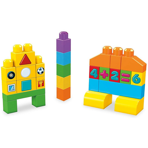 Мешок c конструктором Mattel Mega Bloks Набор Обучающих блоков, 150 деталей FVJ49