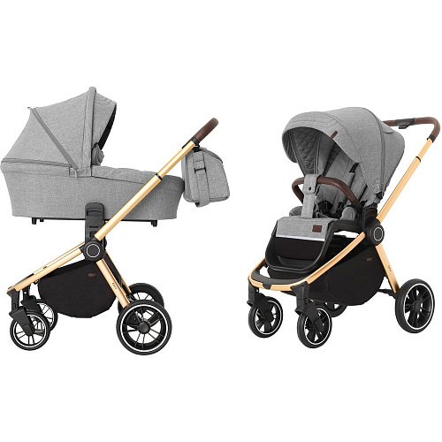 Коляска 2 в 1 Carrello Epica CRL-8510 Silver Grey (зол.рама)