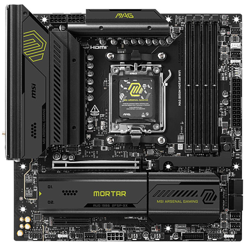 Материнская плата MSI MAG B850M Mortar WiFi Socket-AM5 AMD B850 4xDDR5, 6xSATA3, RAID, 3xM.2, 1xPCI-E16x, 7xUSB3.2, 2xUSB3.2 Type C, HDMI, WiFi, 2.5Glan, mATX Ret