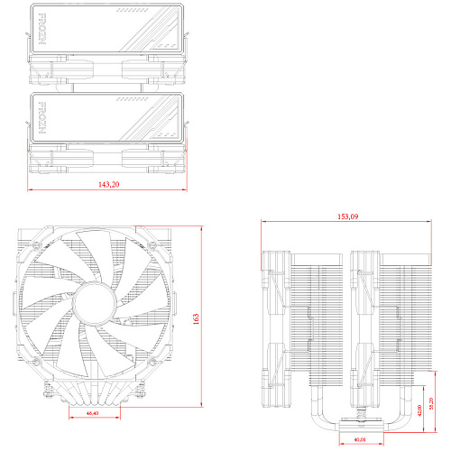 Охлаждение CPU Cooler for CPU ID-COOLING FROZN A720 Black S1155/1156/1150/1151/1200/1700/AM4/AM5