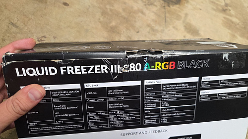 Система водяного охлаждения Arctic Cooling Liquid Freezer III 280 ARGB Black ACFRE00143A S1700/1851, AM4/AM5 УЦЕНКА