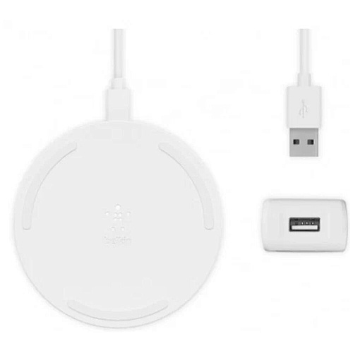 Беспроводная зарядная панель Belkin WIA001vfBK 15Вт + адаптер White