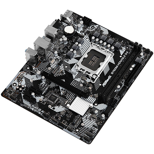 Материнская плата ASRock B760M-HDV/M.2 D4 B760 Socket-1700 2xDDR4, 4xSATA3, RAID, 2xM.2, 1xPCI-E16x, 3xUSB3.2, 1xUSB3.2 Type C, D-Sub, DP, HDMI, 2.5Glan, mATX