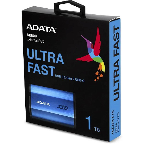 Внешний SSD-накопитель 1Tb A-DATA SE800 ASE800-1TU32G2-CBL (SSD) USB 3.1 Type C Синий